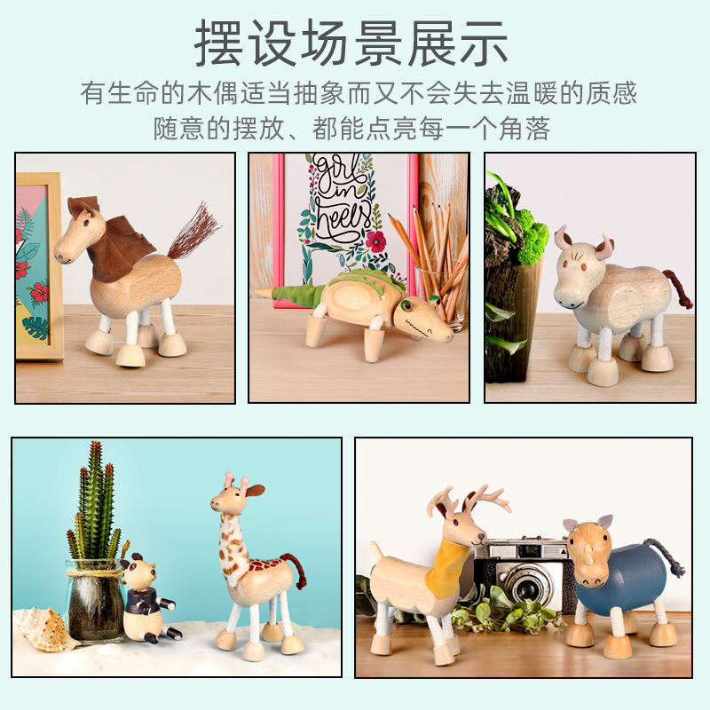 Figura Mini de Animales de Madera 18 Modelos Madera para Niños image 3