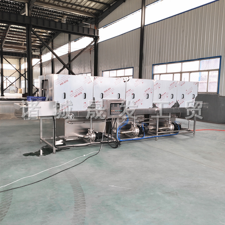 晟发全自动不锈钢洗筐机 烧鸡周转筐高温高压喷淋清洗去油洗箱机