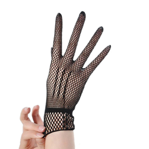 Factory direct sales European and American style sexy lace mesh gloves dark sexy bar nightclub stage bride