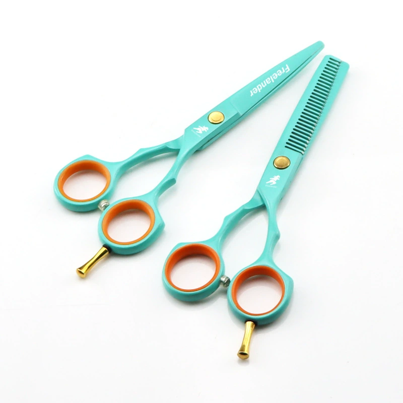 5,5 дюймов Цвет Freelander симметричная ручка Парикмахерские ножницы парикмахерские ножницы плоские ножницы челка ножницы зубные ножницы тонкие