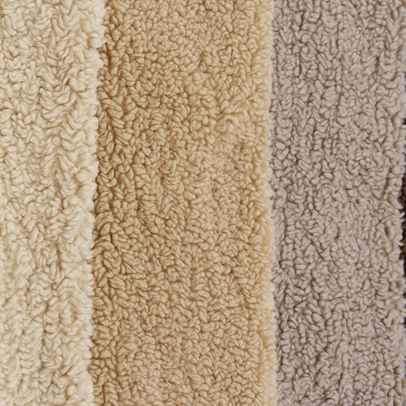 小麦穗颗粒绒面料浴袍保暖面料时尚女装外套针织羊羔绒面料批发