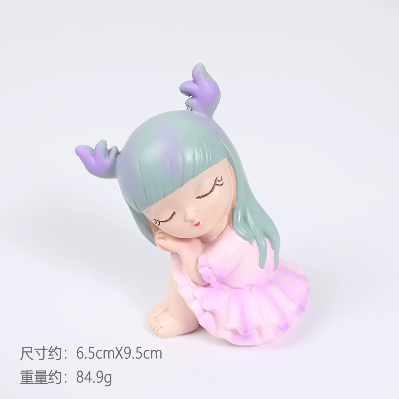 Cake decoration cartoon antlers unicorn baby cute elves excavator baby wild birthday cake ornament