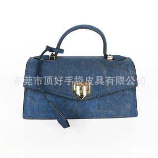 时尚多功能软木PU单肩包 环保可降解面包纹软木单挂包 cork斜挎包