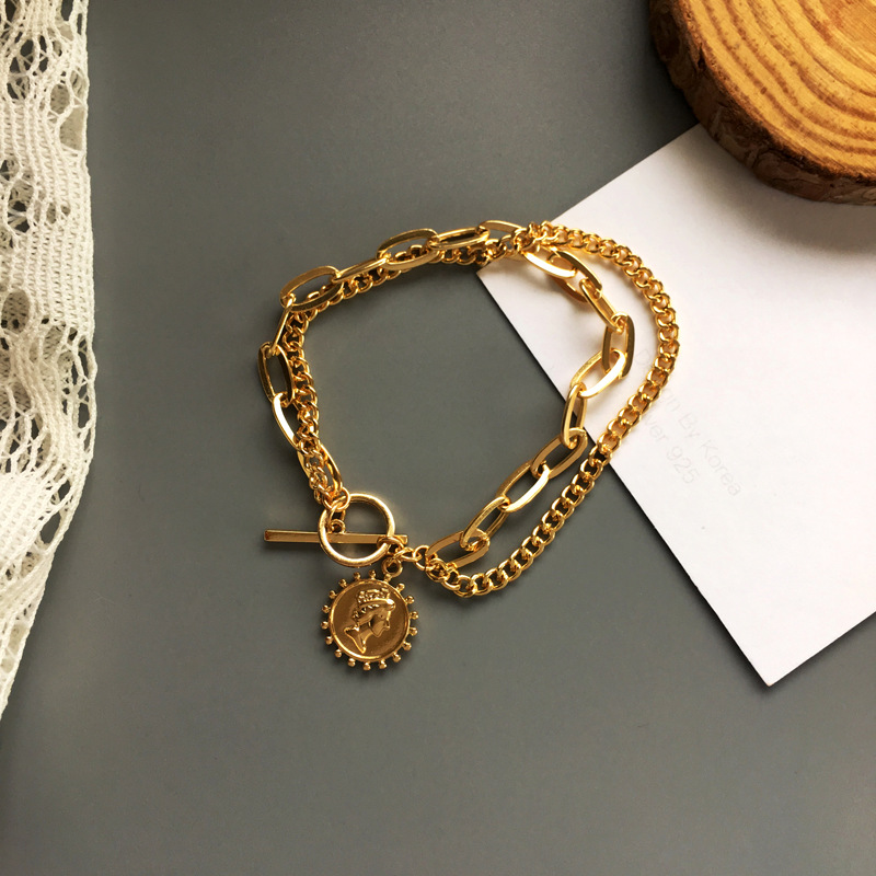 11g Weight No Inlaid Inlay Material Bracelets Classification Anniversary, Business, Travel Occasion Alloy Material Geometric Pattern Women'S Gender Plating Design Geometric No Inlaid Alloy Wholesale Chain & Link Bracelets 3