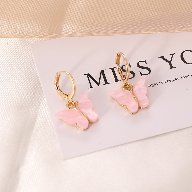 Travel, Festival Occasion Butterfly Plating Alloy No Inlaid 18K Gold Plated Earrings