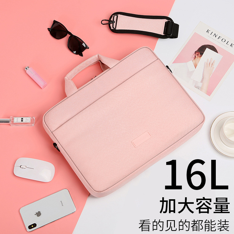 새로운 노트북 가방 로고 사용자 정의 내부 가방 15.6 인치 울트라 얇은 단일 어깨 크로스 바디 노트북 어깨 가방