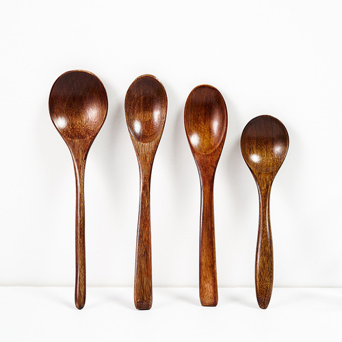 Phoebe long and short handle small wooden spoon Japanese style children's small spoon honey spoon stirring coffee spoon wooden spoon spoon wholesale