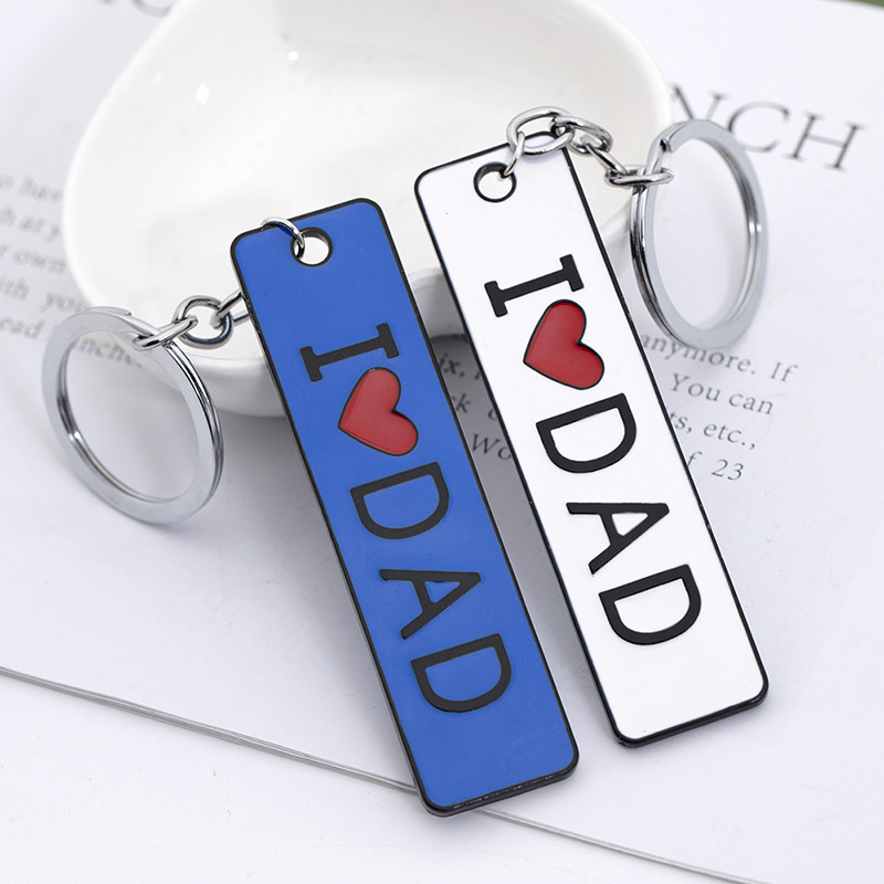 Double-sided Lettering Long Tag Keychain display picture 11