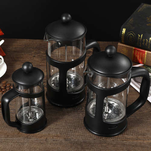 350ML不锈钢法式冲茶器玻璃法压咖啡壶红茶过滤泡茶器厂销可定制