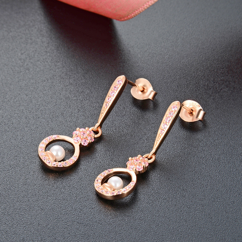 Estilo coreano simple pendientes frescos s925 pendientes de diamantes de plata accesorios populares de moda para mujer transfronteriza nueva venta al por mayor