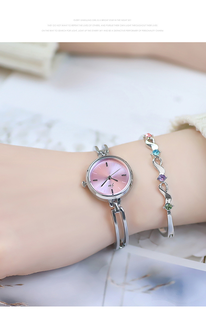 Casual Solid Color Jewelry Buckle Quartz Women's Watches display picture 2