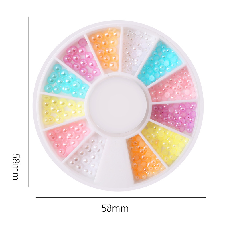 Exclusivo transfronterizo para AliExpress eBay popular joyería de uñas tocadiscos caja de joyería de perlas de Color 2mm 3mm