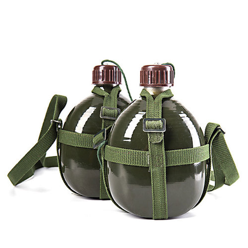 Old-fashioned aluminum kettle 87 flat kettle strap kettle outdoor large capacity mountaineering camping convenient sports kettle