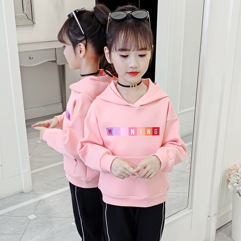 Autumn fashionable sweatshirt with hood