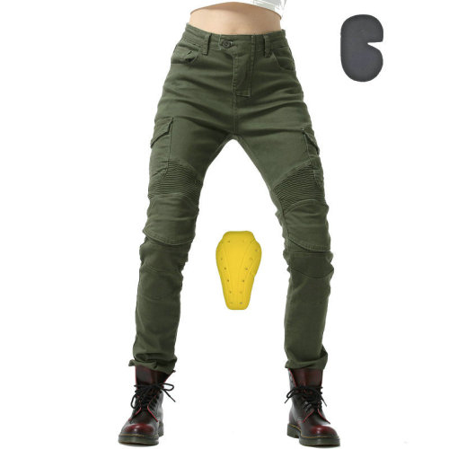 Factory Direct Sales Women's Knight Multiple Pouch Work Jacket Pants Motorcycle Jeans Motorbike Racing Riding Pants