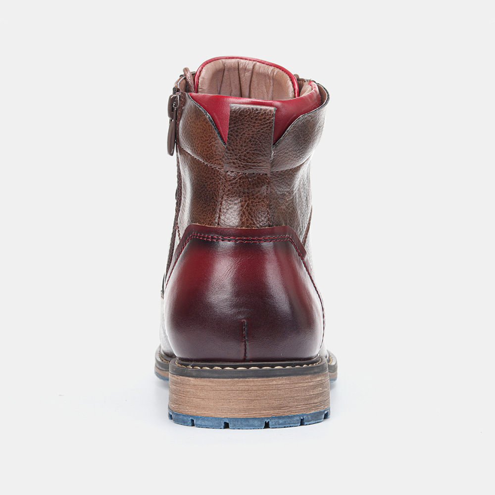 Stivali in pelle da uomo transfrontalieri taglie forti Stivali singoli Moda Stivali corti da lavoro di taglia americana Stivali Martin alti del commercio estero_voghion.com