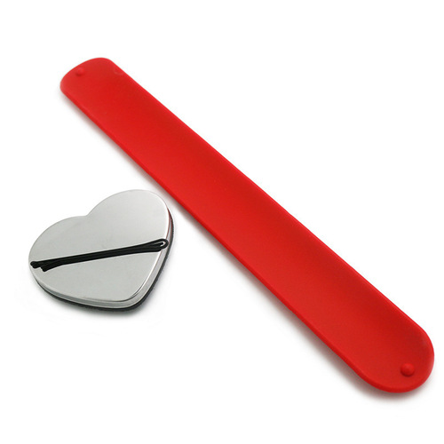 Recommended Hair Magnet Wrist Strap Silicone Tap Tap Band for Hair Styling, Hair Clip with Clipper for Wrist, Heart Shape