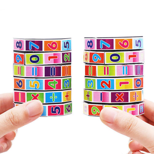 Children's digital Rubik's cube cylindrical Rubik's cube baby early education arithmetic Rubik's cube educational toy stall supply wholesale