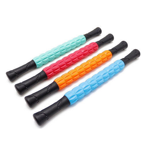 Gear massage stick yoga deep muscle relaxation massage shaft personal training fascia roller plastic roller stick shaft fitness