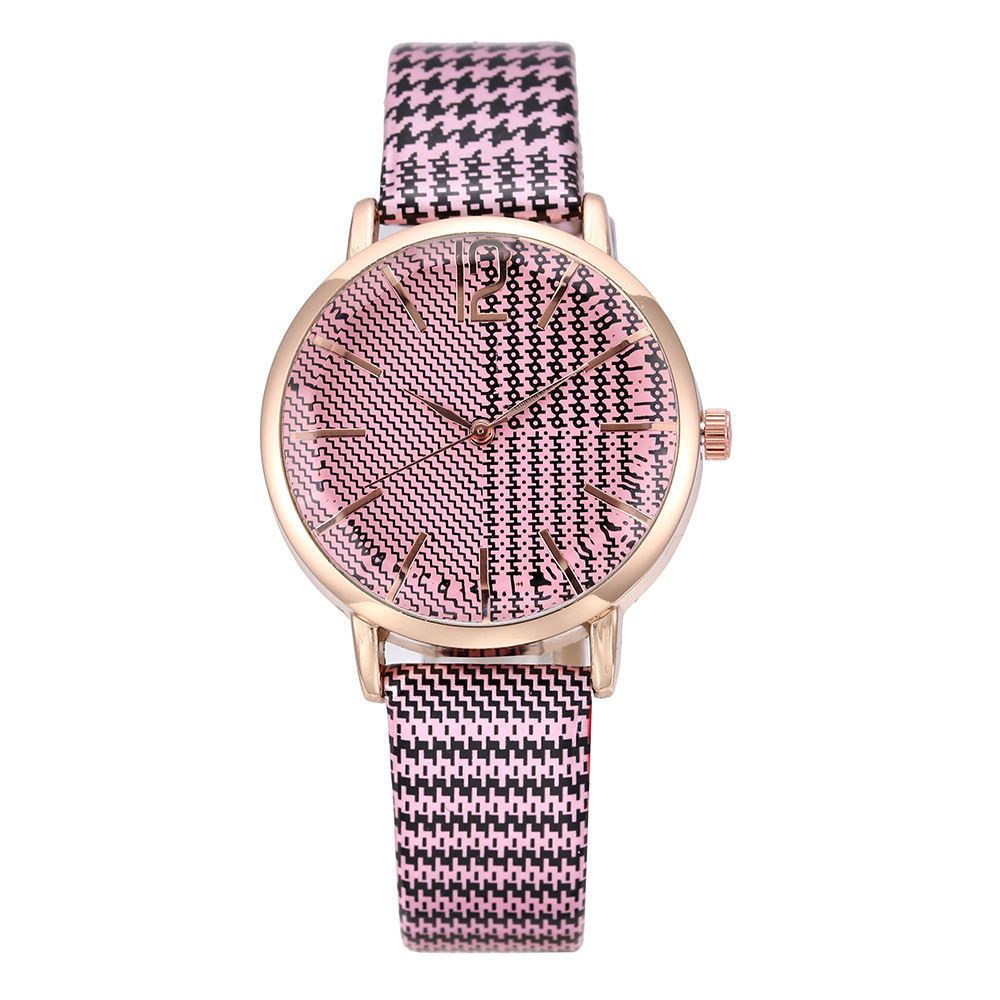 Diseño A Cuadros De Moda Para Mujer, Reloj De Correa, Espejo De Cristal Angular Poligonal, Reloj De Pulsera Casual De Cuarzo Al Por Mayor display picture 7