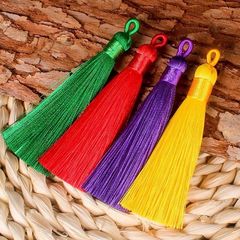 Tassel Ice Silk Thick Tassels, 8cm Loop-Style Tassel Bookmarks, Chinese Knot Tassels—Wholesale Direct from Manufacturer