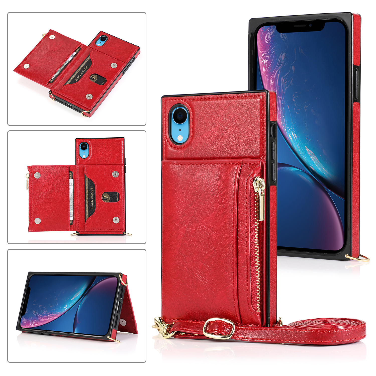 Crossbody Phone Case For Iphone 13 Wallet Protective Leather Cover_voghion.com