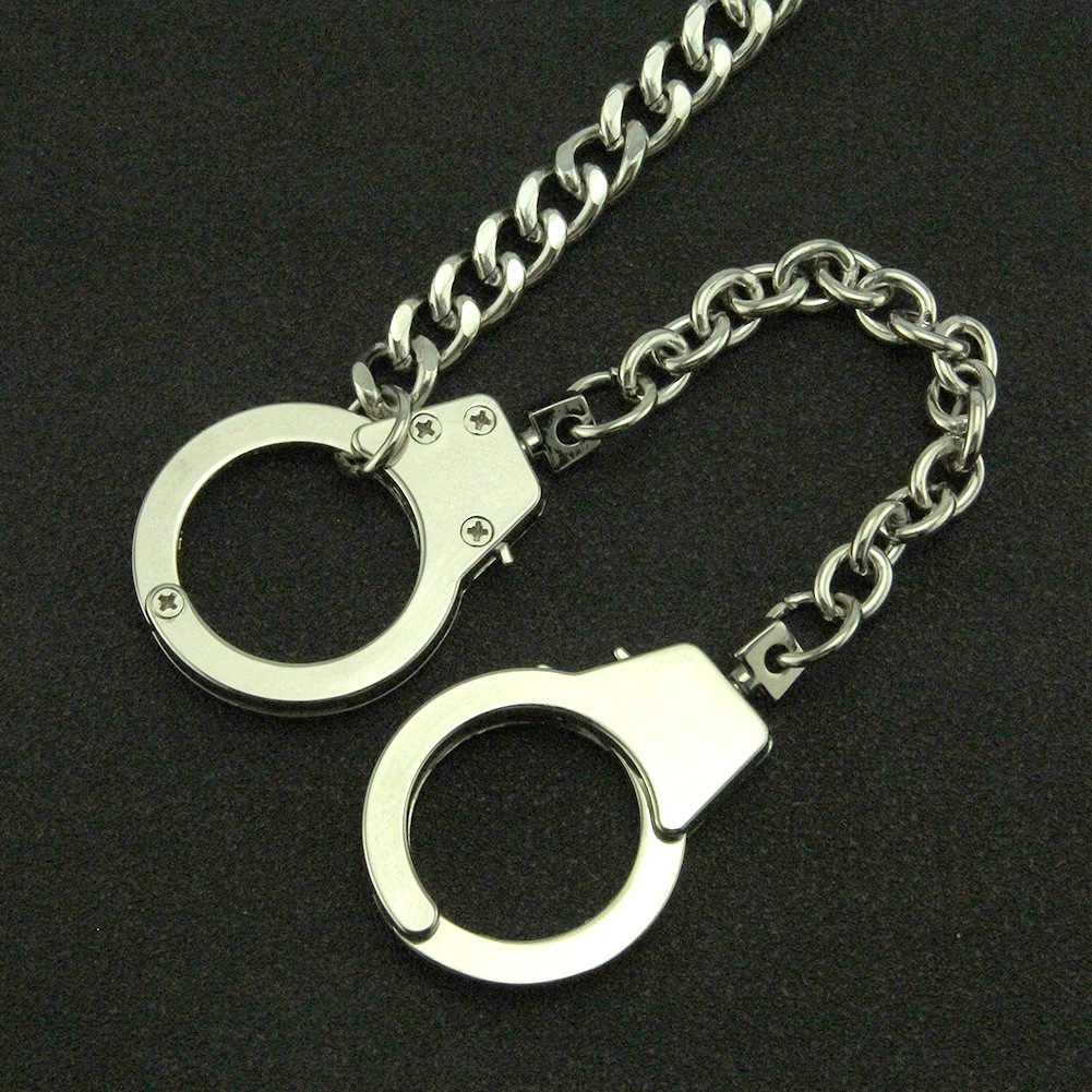 Personalized Smooth Surface Gold Handcuff Hook Men's Waist Cuban Decorative Jeans Chain_voghion.com