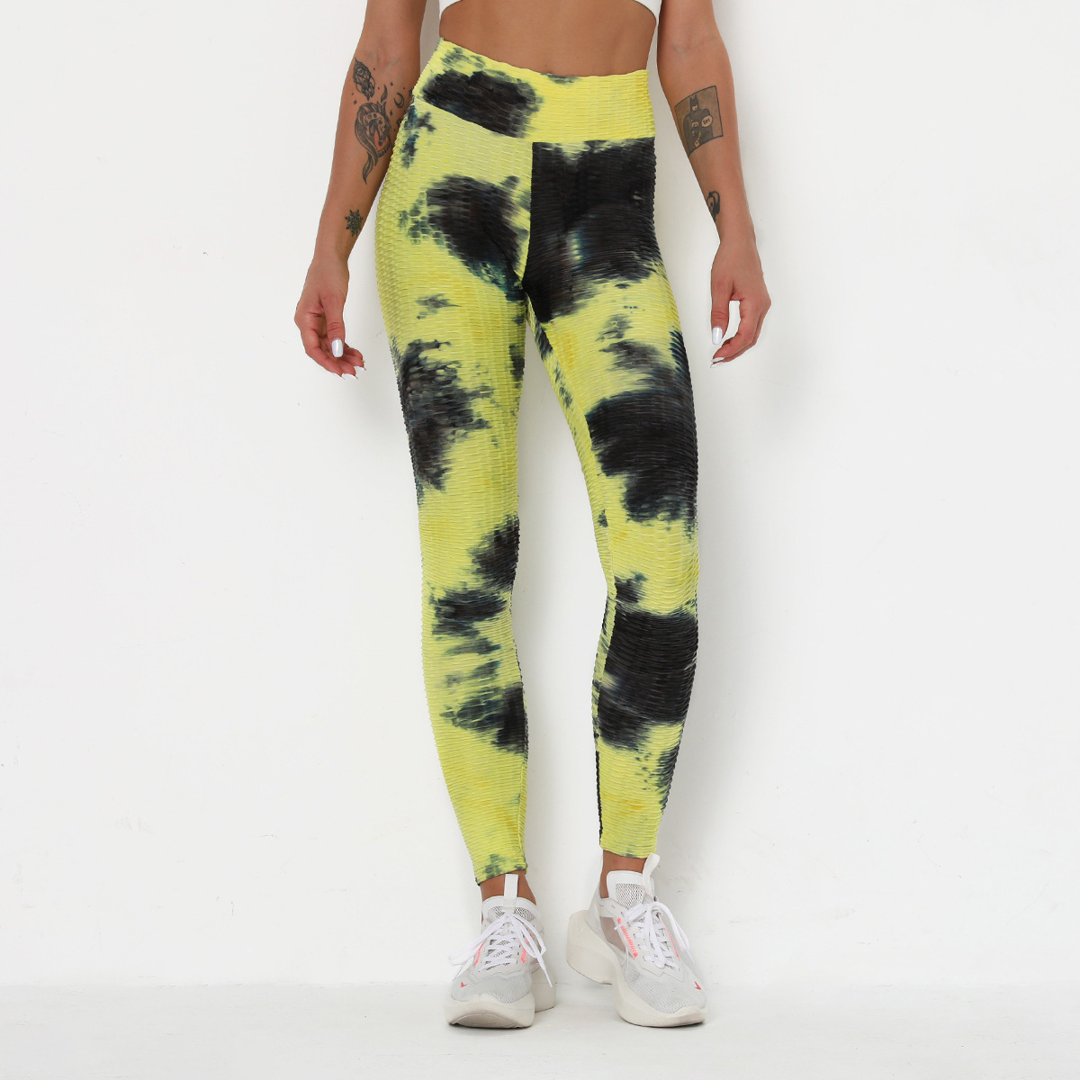 leggings ajustados de jacquard de tinta teñida con costuras NSLX8998