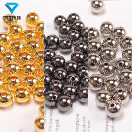 2mm-20mm 电镀珠金色圆珠彩色塑料泡珠 diy手工配件银色米珠批发