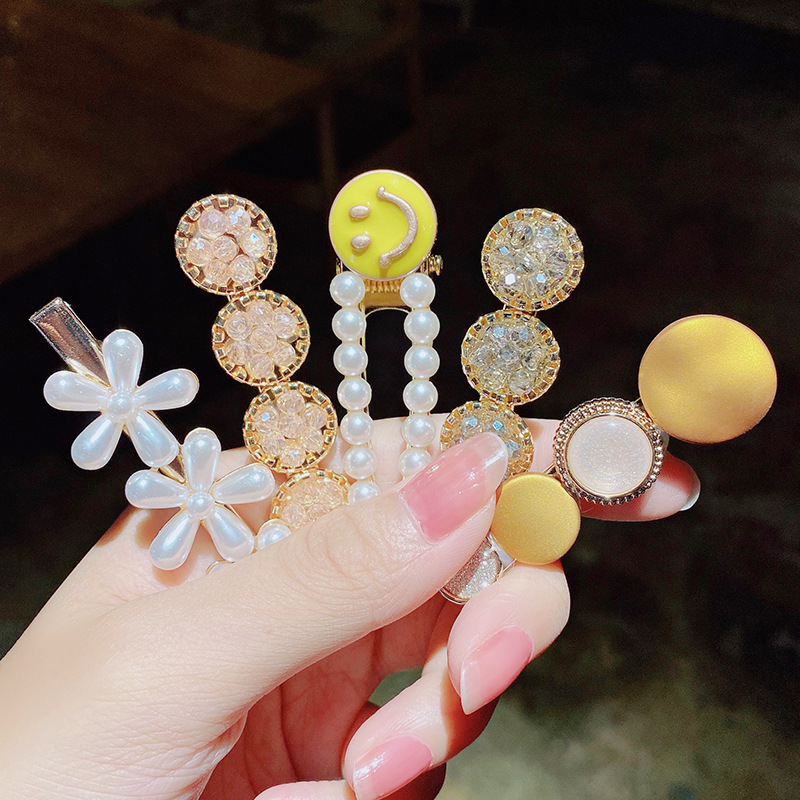 Korea New Fashion Super Fairy Clip Hairpin Hair Accessories Girl Pearl Hairpin Bangs Clip Top Clip Set  Nihaojewelry Wholesale display picture 10