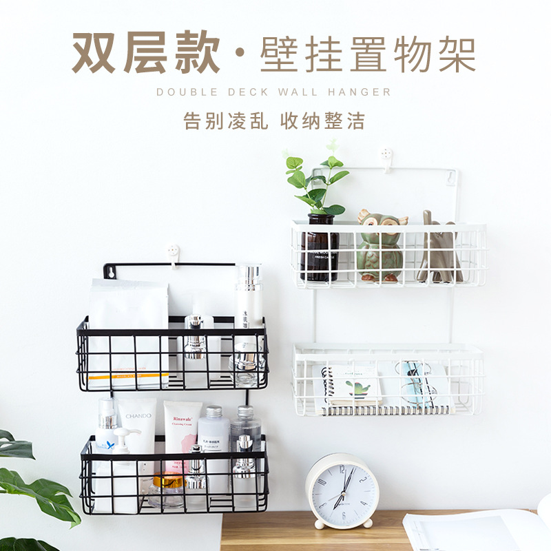 Estante de almacenamiento de pared directo de fábrica inodoro perforador libre montado en la pared estante de almacenamiento de hierro