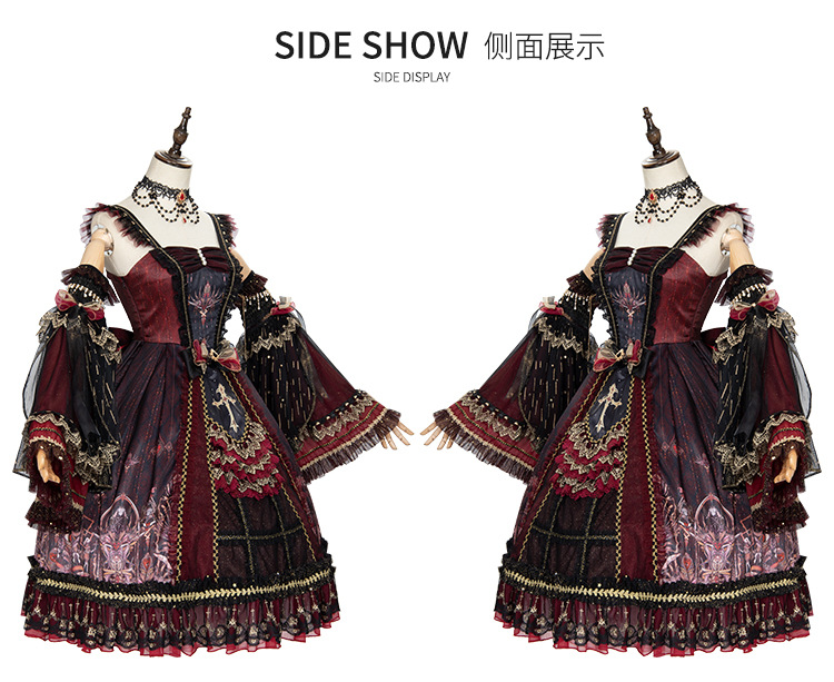 樱洛芙lolita裙原创新品 红心之眼JSK 复古宫廷风优雅cla系茶会裙-阿里巴巴