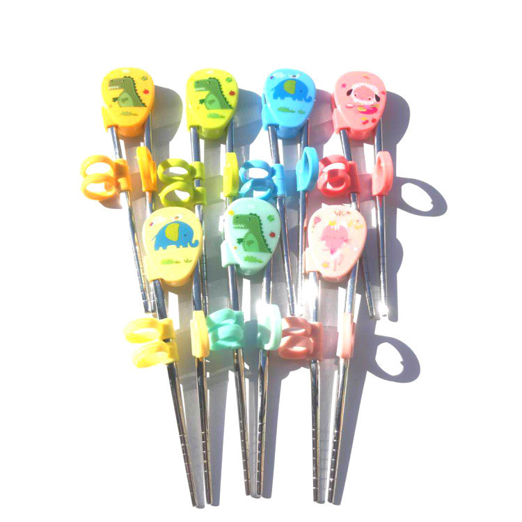 兒童學習筷 糾正筷嬰兒304不鏽鋼筷子智能輔助早教訓練筷寶寶餐具