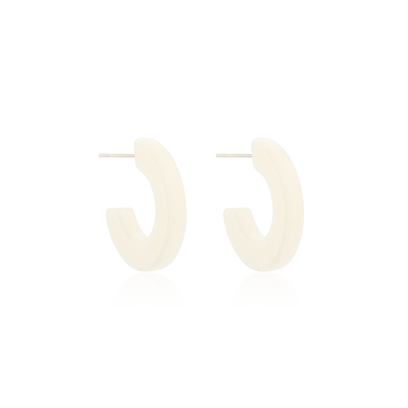 Fashion Candy Color  Korean Fashion New Niche Simple C-shaped Earrings display picture 2