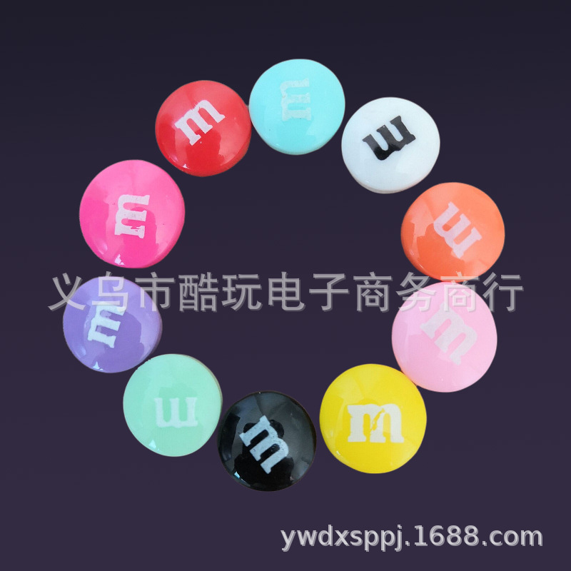 New popular fun M bean chocolate bean DIY jewelry accessories mobile…