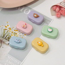 小巧隐形眼镜盒便携DIY卡通眼镜伴侣盒小清新美瞳盒025-4