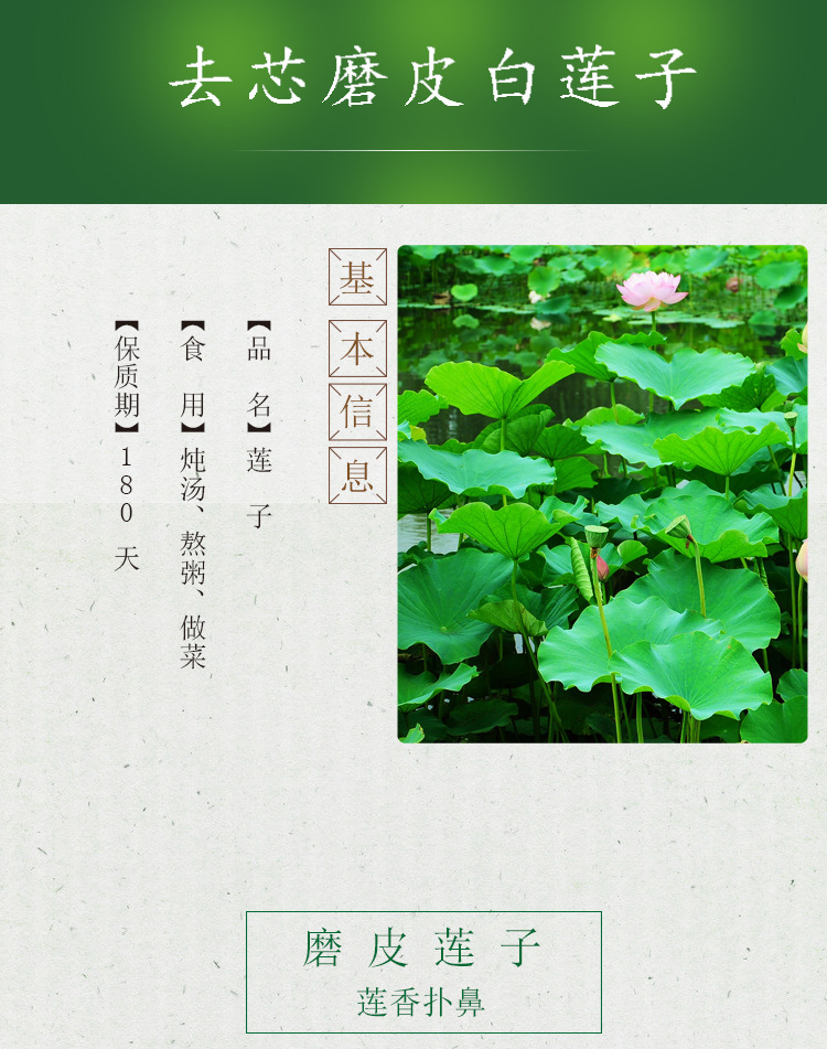 Dried White Lotus Seeds Core Removed Xiang Lian 500g Premium Grade quality and texture