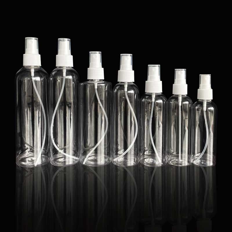 200 300 500ml透明塑料喷雾瓶酒精消毒液分装小喷壶化妆补水喷瓶
