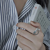 South Korean goods, one size fashionable universal ring for elementary school students, 925 sample silver, simple and elegant design, silver 925 sample