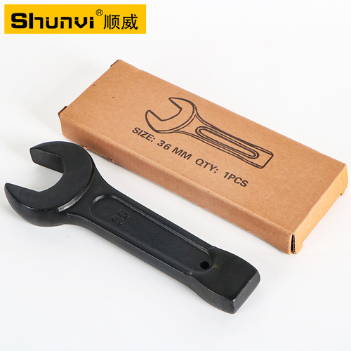 Manufacturer wholesale heavy-duty percussion wrench, plum blossom wrench, single-head straight handle open-end wrench, forged 41 46 65