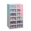 Transparent plastic shoe box storage box shoema flip drawer box -style shoe box female home shoes storage artifact thickened