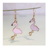 Metal cute necklace and earrings, cartoon set, 2020, Japanese and Korean