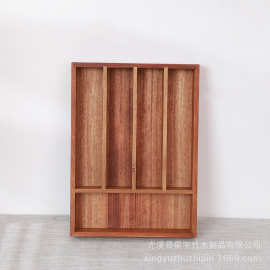 竹制分格式西餐用具餐具托盘家用厨房用品收纳盒桌上杂物收纳整理