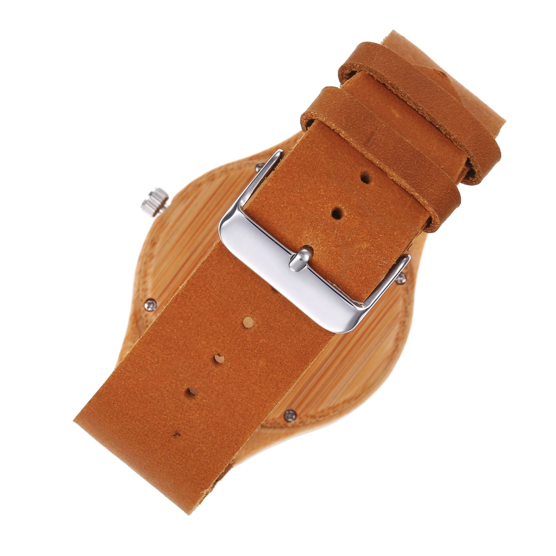 新款情侣款竹木手表 木质皮表带手表现货批发亚马逊日本站热卖款