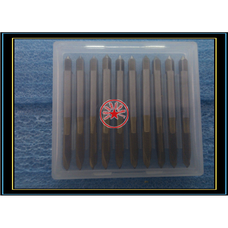 供应全磨制含钴镀钛先端粗柄螺尖丝攻M5