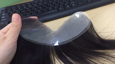 Reality Men's Rubberized Hand-woven Reissue Forehead Hairline Biology scalp top closures