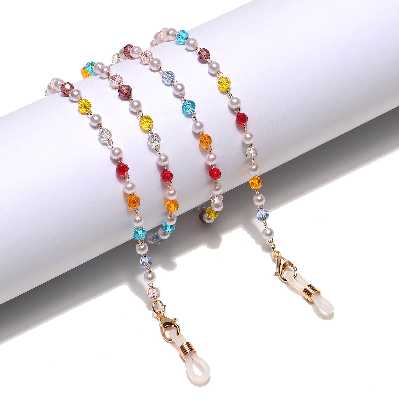 Fashion Simple Colorful Crystal Glasses Chain display picture 1
