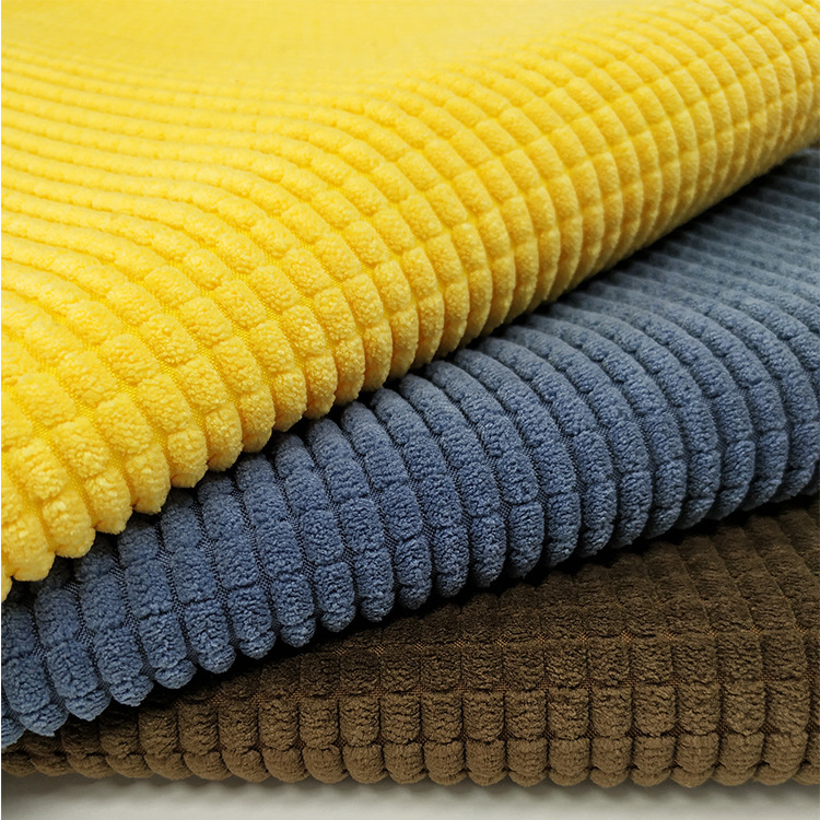 现货批发厂家直销6条 8条 21条涤锦灯芯绒秋冬服装面料有弹