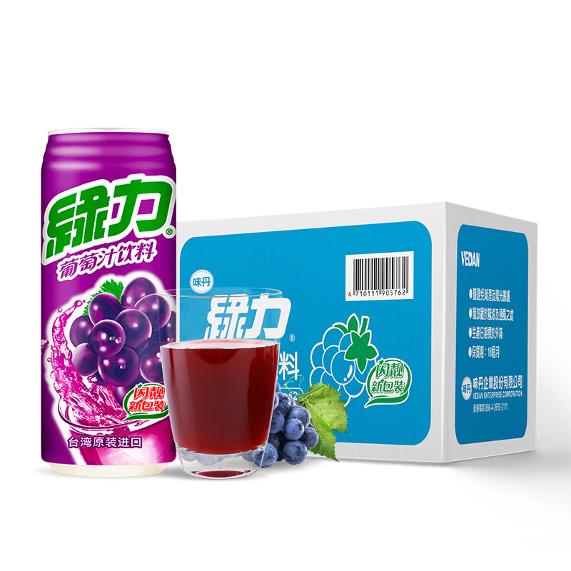 Taiwan Imported Green power Grape juice 480ml*12 Bottle/Box New Specification Small box FCL FCL wholesale