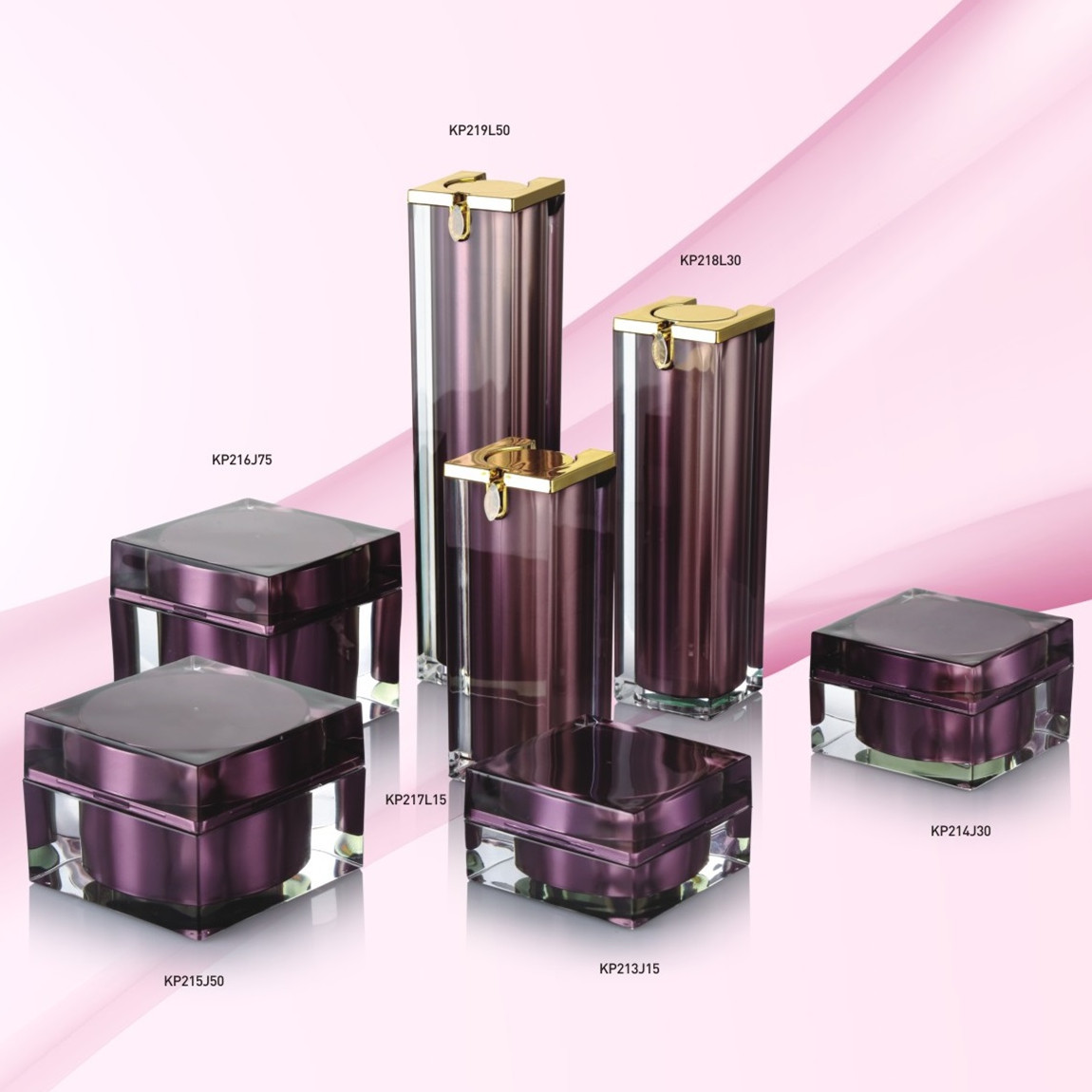 供应50克四方形亚克力化妆品瓶 亚克力膏霜瓶 亚克力包材 厂家